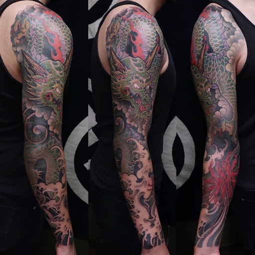 Explore woman side tattoo ideas, creative tattoo ideas in Austin, available at Black Swan Tattoo Company