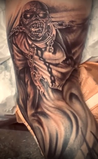 Explore silver line tattoo ideas, creative tattoo ideas in Houston, available at Gerardos Tattoos