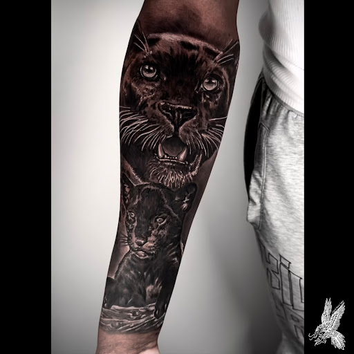 Explore artillery tattoo ideas, creative tattoo ideas in Fayetteville, available at Sacred Raven Tattoo Shop