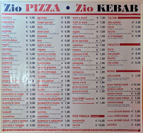 Menu du Zio Pizza Di Abd El Hakim El Atrby Amin Metwally à Malgrate