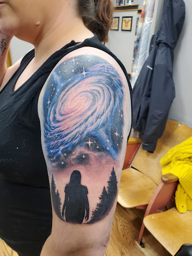 Explore schnauzer tattoo ideas, creative tattoo ideas in Morristown, available at Market Street Tattoo Company