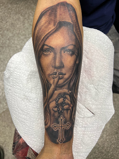 Explore stitch tattoo ideas for ladies, creative tattoo ideas in Canton, available at Hammers Tattoo & Body Piercing