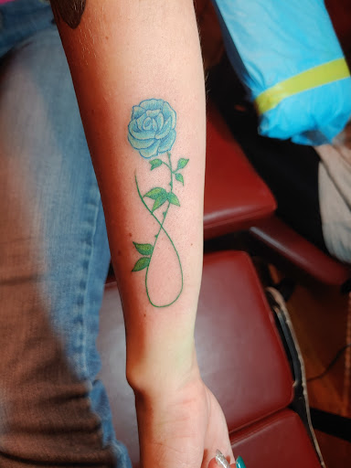 Explore electrical tattoos ideas, creative tattoo ideas in Woodward, available at Paper Street Tattoo Company