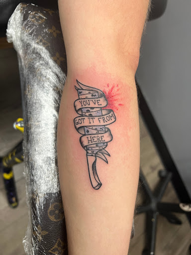 Explore karma tattoo ideas, creative tattoo ideas in Cheyenne, available at The T.R.I.B.E. Zoo, LLC Tattoo