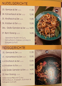 Restaurant chinois China Garten à Altenglan (le menu)