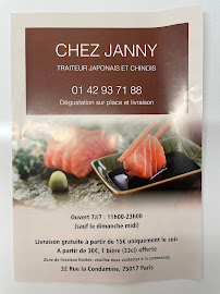 Carte du Chez Janny à Paris