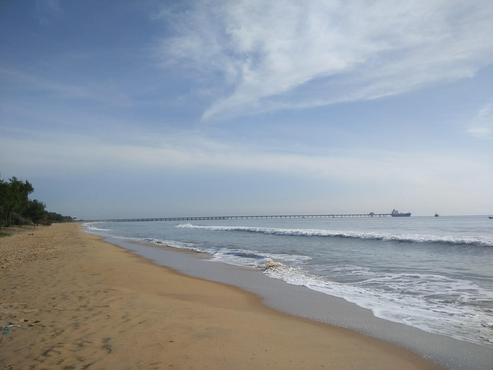 Valokuva Nagore Beachista. puhtaustasolla keskipitkä