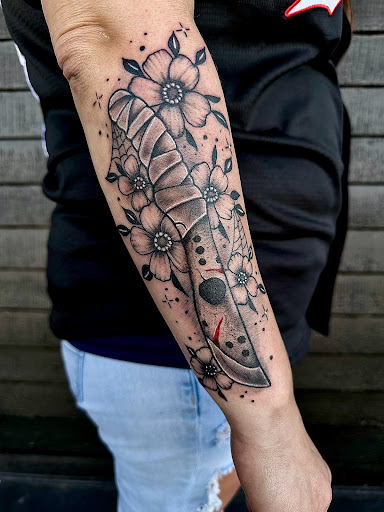 Explore bart and lisa tattoo ideas, creative tattoo ideas in Fort Oglethorpe, available at The Helm Tattoo & Piercing