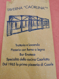 Restaurant Taverna Caorlina à Caorle (le menu)