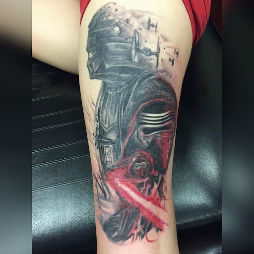 Explore hand tattoos for men ideas, creative tattoo ideas in Savannah, available at Tatlyfe Studios