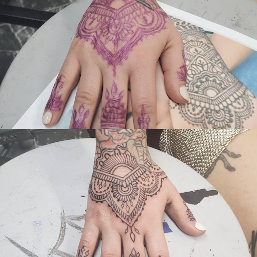 Explore patchwork ideas tattoos, creative tattoo ideas in Miami, available at Tattoos by Lou Miami - North Miami