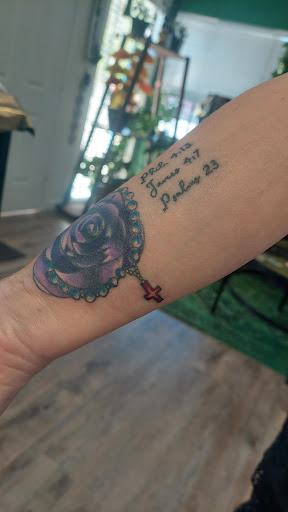 Explore lower arm sleeve tattoo ideas, creative tattoo ideas in Grants Pass, available at Diamond in the Rogue Tattoo and Arts