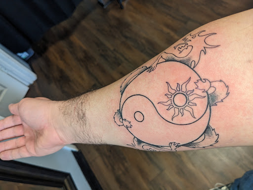 Explore circular tattoo ideas, creative tattoo ideas in Hanceville, available at Dodge City Tattoo Company