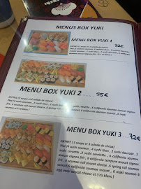 Menu du Yuki Sushi à Perpignan