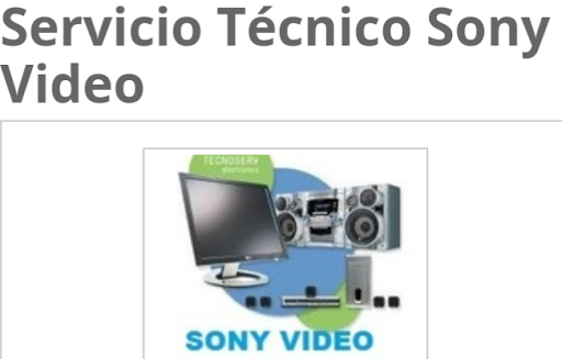 Servicio Técnico Sony Video
