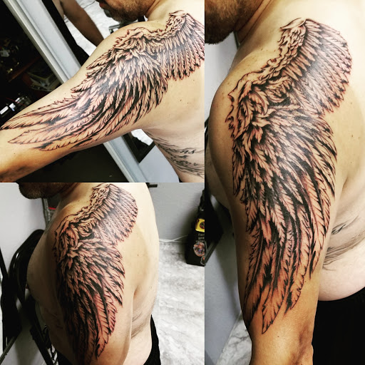 Explore boba fett tattoo ideas, creative tattoo ideas in Tucson, available at Jesses Tattoos & Tattoo Supplies