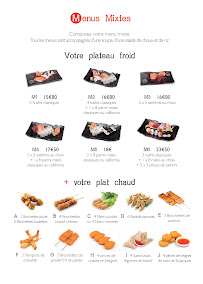 Carte du Oullins Sushi Wok à Oullins-Pierre-Bénite