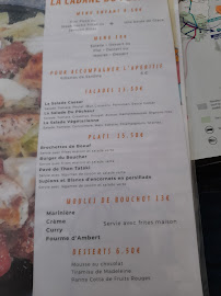 Restaurant La Cabane Du Pêcheur à Notre-Dame-de-Monts - menu / carte