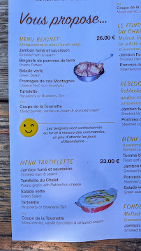 Restaurant Restaurant Le Chalet De L'Aulp à Talloires-Montmin (le menu)