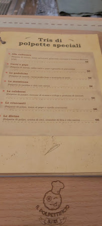 IL POLPETTIFICIO à Bari carte