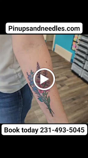 Explore boyfriend name tattoo ideas for girlfriend, creative tattoo ideas in Traverse City, available at Pinups & Needles