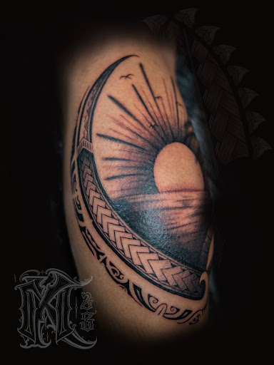 Explore tattoo word ideas for men, creative tattoo ideas in Honolulu, available at Sacred Art Tattoo Waikiki