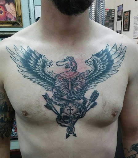 Explore country tattoo ideas for men, creative tattoo ideas in Modesto, available at Emerald Tattoo & Piercing - Modesto