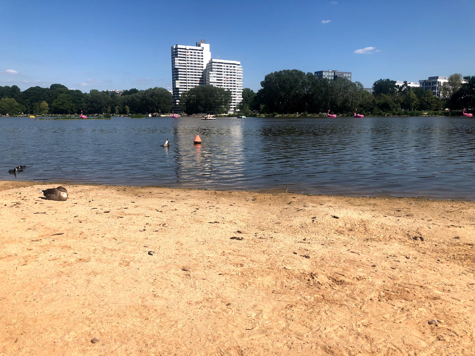 Sandstrand Wohrder See'in fotoğrafı geniş bir kıyı şeridi ile birlikte