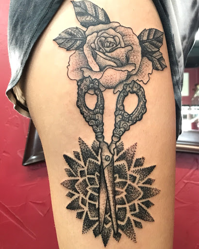 Explore cool face tattoo ideas, creative tattoo ideas in Rowlett, available at Fresh Image Tattoo Studios