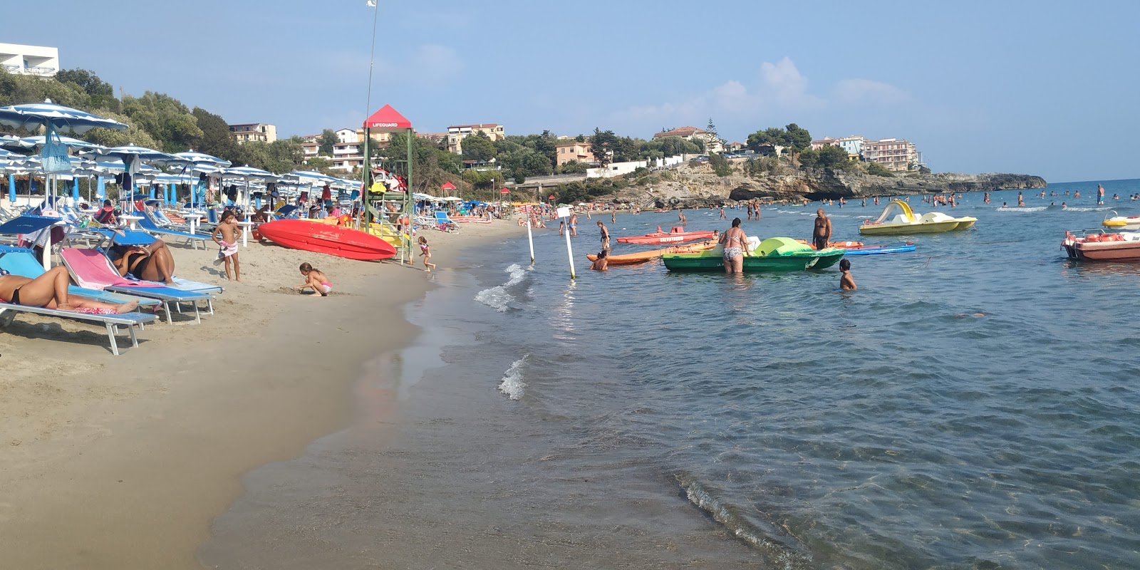 Photo of Calanca Beach and the settlement