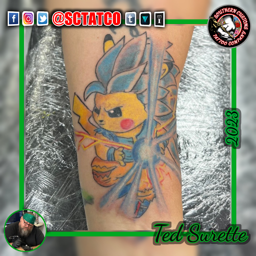 Explore tattoo hip ideas, creative tattoo ideas in Fayetteville, available at Southern Customs Tattoo Company