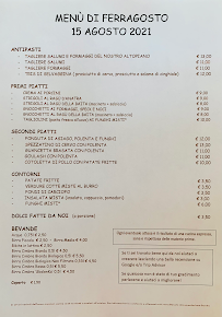 Menu du Ristorante Baita Al Fungo à Conco