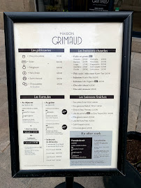 Maison Grimaud à Nantes menu