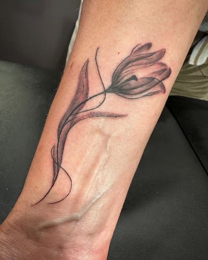 Explore mountain biking tattoo ideas, creative tattoo ideas in Libertyville, available at Lucky Seven Tattoo
