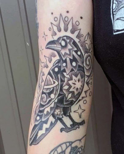 Explore simple thigh tattoo ideas, creative tattoo ideas in Swannanoa, available at Iron Wolves Tattoo