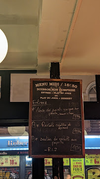 CAFÉ DU TEMPLE à Paris carte