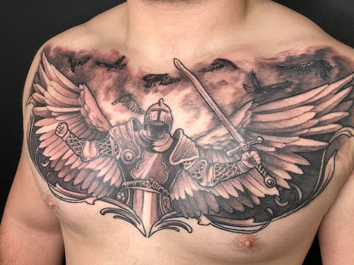 Explore dagger tattoo ideas, creative tattoo ideas in Phoenix, available at Revival Art Collective