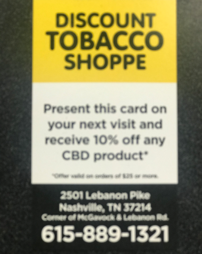 Tobacco Shop «Discount Tobacco Shoppe», reviews and photos, 2501 Lebanon Pike, Nashville, TN 37214, USA