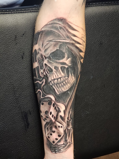 Explore chest tattoos for men ideas, creative tattoo ideas in Phoenix, available at GreyWash Ink Tattoo