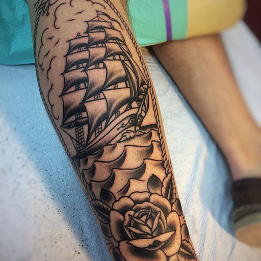 Explore hawaiian flower tattoo ideas, creative tattoo ideas in Vista, available at American Tattoo Vista