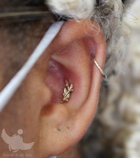 Explore memorial cross tattoo ideas, creative tattoo ideas in Syracuse, available at Scarab Body Arts