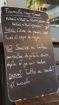 Restaurant Chez Minnà à Paris (le menu)