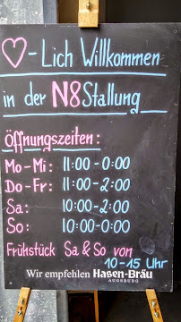 N8 NachtStallung Restaurant à Augsburg carte