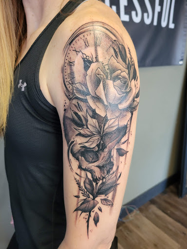 Explore side of the hand tattoo ideas, creative tattoo ideas in Meridian, available at True Grit Tattoo