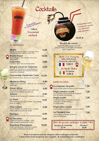 Menu du Pirates Paradise à Montpellier