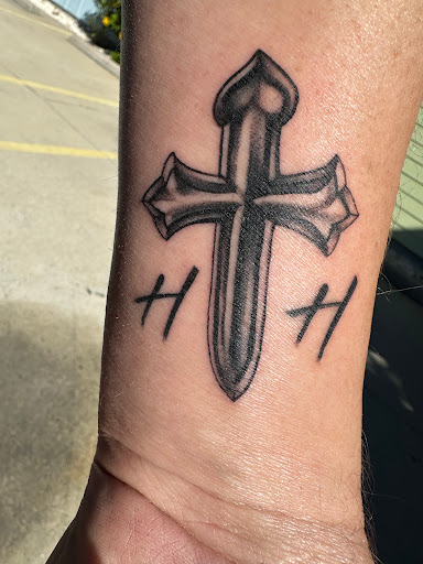 Explore tattoo on buttock ideas, creative tattoo ideas in Port Aransas, available at SHARK ATTACK TATTOO