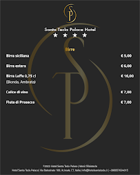 Restaurant Sfiziotecla - Hotel Santa Tecla Palace à Acireale (le menu)