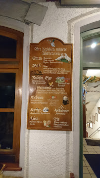 Restaurant Zum Entenwirt à Samerberg (le menu)