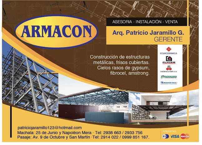 Opiniones de ARMACON Construcción y Materiales en Machala - Oficina de empresa