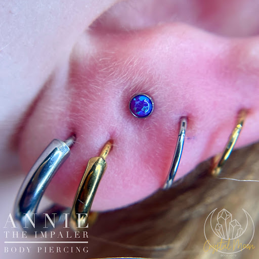 Explore buttocks tattoo ideas, creative tattoo ideas in Bloomington, available at Crystal Moon Body Arts